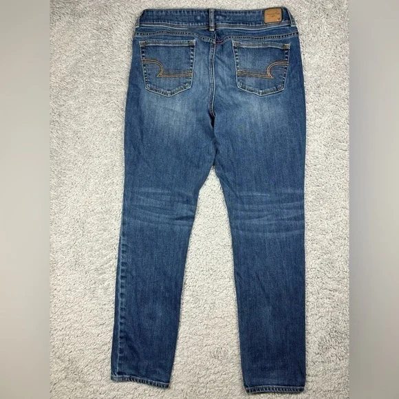 American Eagle Jeans Womens 10 Skinny Stretch Dark Wash Denim Casual Basic Party - Picture 5 of 5